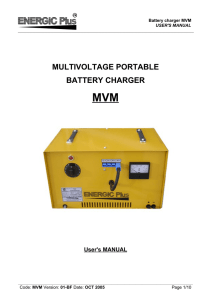 M MULTIVOLTAGE PORTABLE BATTERY CHARGER