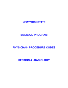 Procedure Codes: Radiology