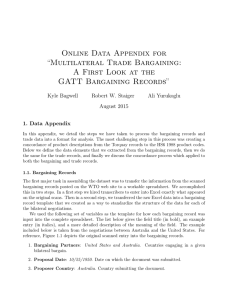 Online Data Appendix for “Multilateral Trade Bargaining: A First