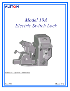 Model 10A Electric Switch Lock