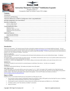 Instruction Manual for GuardianTM Stabilization