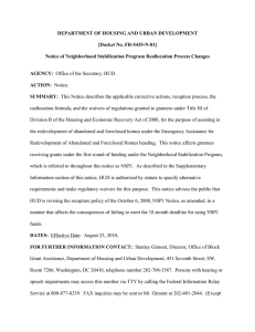 2010-08-23 HUD- Notice of NSP Reallocation Process Changes