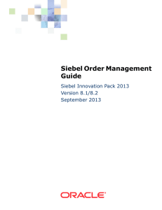 Siebel Order Management Guide