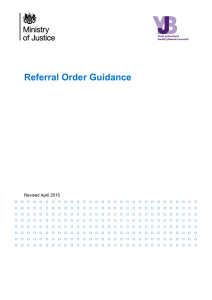 Revised referral order guidance