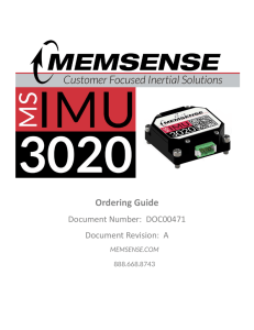 MS-IMU3020 Ordering Guide DOC , REV
