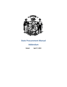 State Procurement Manual Addendum, PRO-B-1