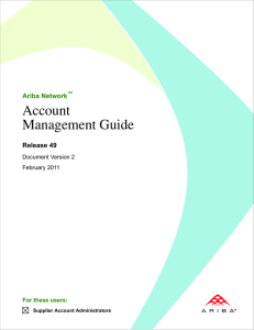 Ariba Network Account Management Guide for AN49