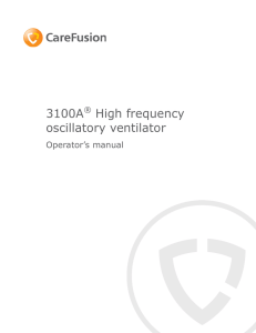 3100A High frequency oscillatory ventilator