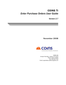Enter Purchase Orders Users Guide