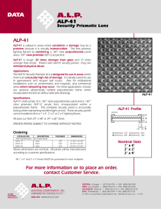 ALP-41 Security Prismatic Lens