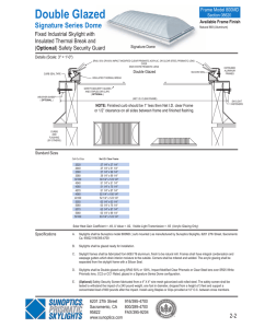 Sunoptics Signature Series Dome 800MD spec sheet