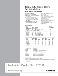 Product Specification Sheet H200.17 Heavy Duty Double