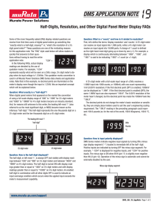 Half-Digits, Resolution, and Other Digital Panel Meter