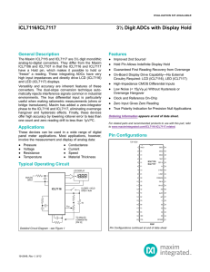 ICL7116/ICL7117 3½ Digit ADCs with Display Hold