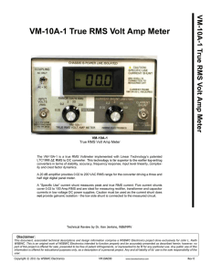 vm-10a-1 manual - W5BWC Electronics