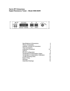 Model 5060-06XR - Harris Industrial Resistance Testers