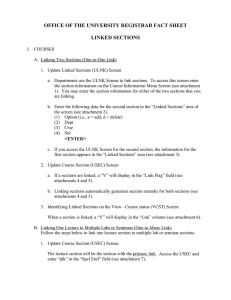 Linked Sections Fact Sheet