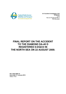 FINAL REPORT ON THE ACCIDENT TO THE DIAMOND DA
