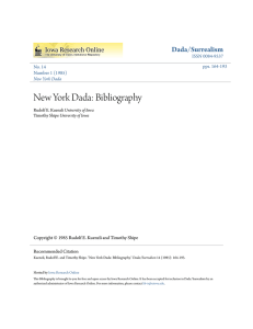 New York Dada: Bibliography - Iowa Research Online