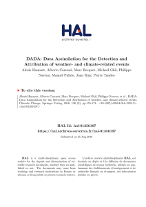 DADA: Data Assimilation for the Detection and Attribution of weather