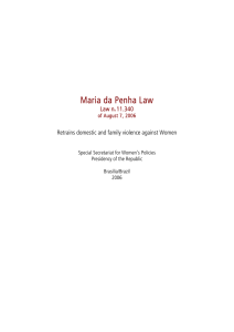 Maria da Penha Law - Compromisso e Atitude