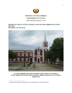 REPÚBLICA DE MOÇAMBIQUE MINISTÉRIO DA CULTURA (World