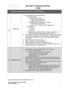 da Vinci S System Overview Script