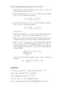 Partial Differential Equations: Exercise Set 8 Answers