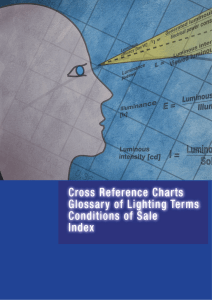 Cross Reference Charts Glossary of Lighting Terms