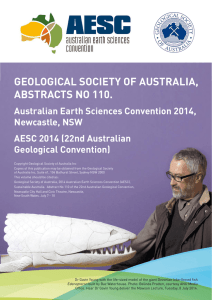 geological society of australia, abstracts no 110.