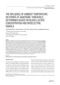 The influence of ambient temperature on power at anaerobic