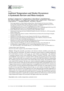 Ambient Temperature and Stroke Occurrence: A Systematic Review