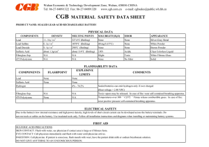 CGB MATERIAL SAFETY DATA SHEET