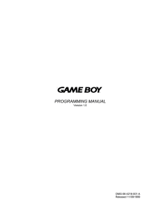 Gameboy Programming Manual