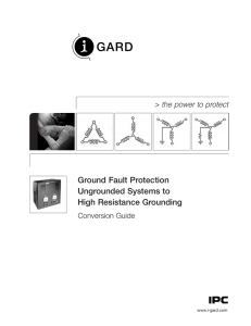 Ground Fault Protection Ungrounded Systems to High Resistance