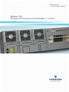 NetSure™ 501 - Emerson Network Power