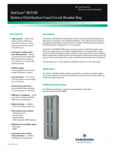 NetSure® 801DB Battery Distribution Fuse/Circuit Breaker Bay