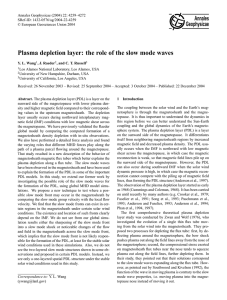 Plasma depletion layer: the role of the slow mode waves