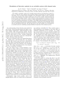 Breakdown of fast-slow analysis in an excitable system with channel