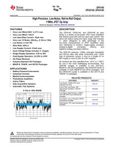 Texas Instruments OPA140AIDBVT datasheet