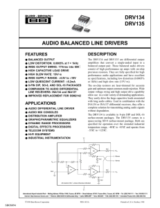 drv134 drv135 audio balanced line drivers