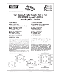 High-Speed, Single-Supply, Rail-to-Rail OPERATIONAL