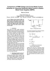 Comparison of PWM Voltage and Current Mode Control Schemes vs