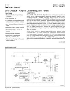 Low Dropout 1 Ampere Linear Regulator Family