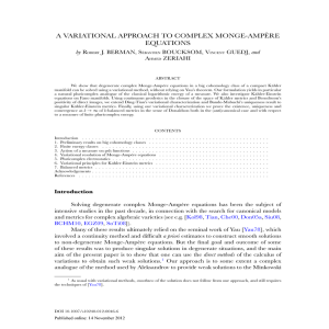 a variational approach to complex monge