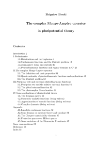 The complex Monge-Amp`ere operator in pluripotential