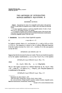 monge-ampere`s equations. ii - American Mathematical Society
