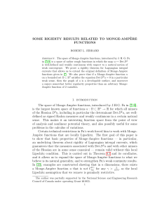 Some rigidity results related to Monge