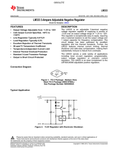 LM333 3-Ampere Adjustable Negative Regulator (Rev. F)