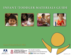 infant/toddler materials guide - South Carolina Child Care Resource